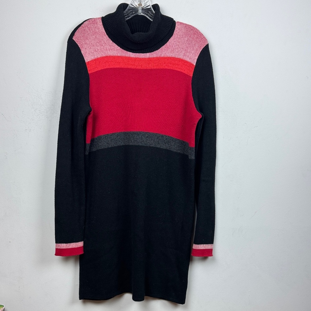 Free People Winter Break Sweater Dress with Pink Accents